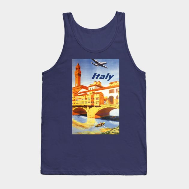 Vintage Travel Poster, Florence, Italy Tank Top by MasterpieceCafe